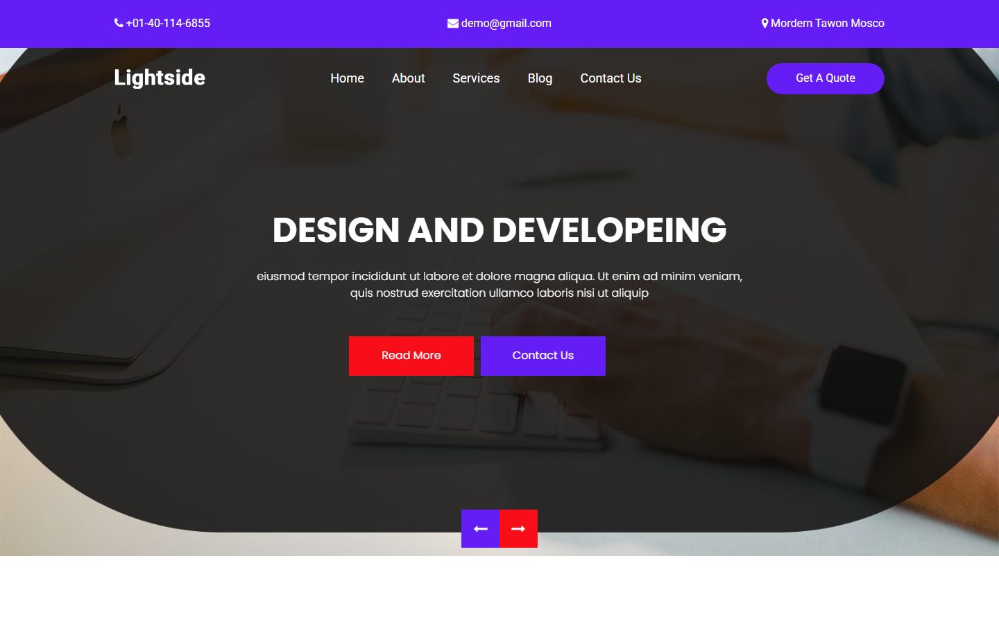 WEB设计开发服务企业网站模板