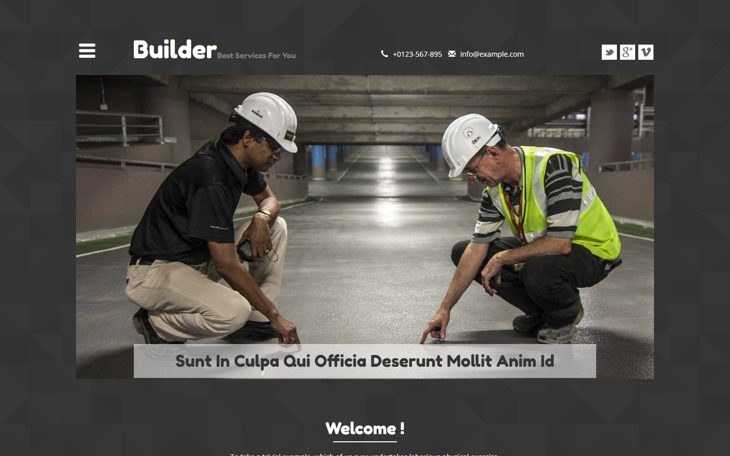 建筑施工建设响应式网页模板