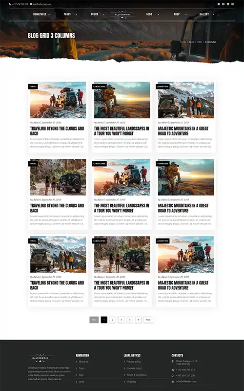 AllTerrain - Blog Grid 3 Columns