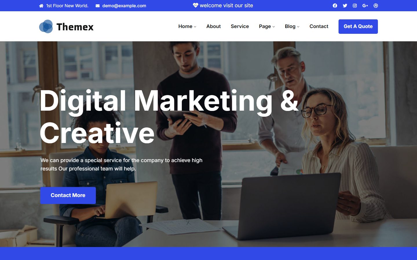 创意数字多媒体营销公司网站模板