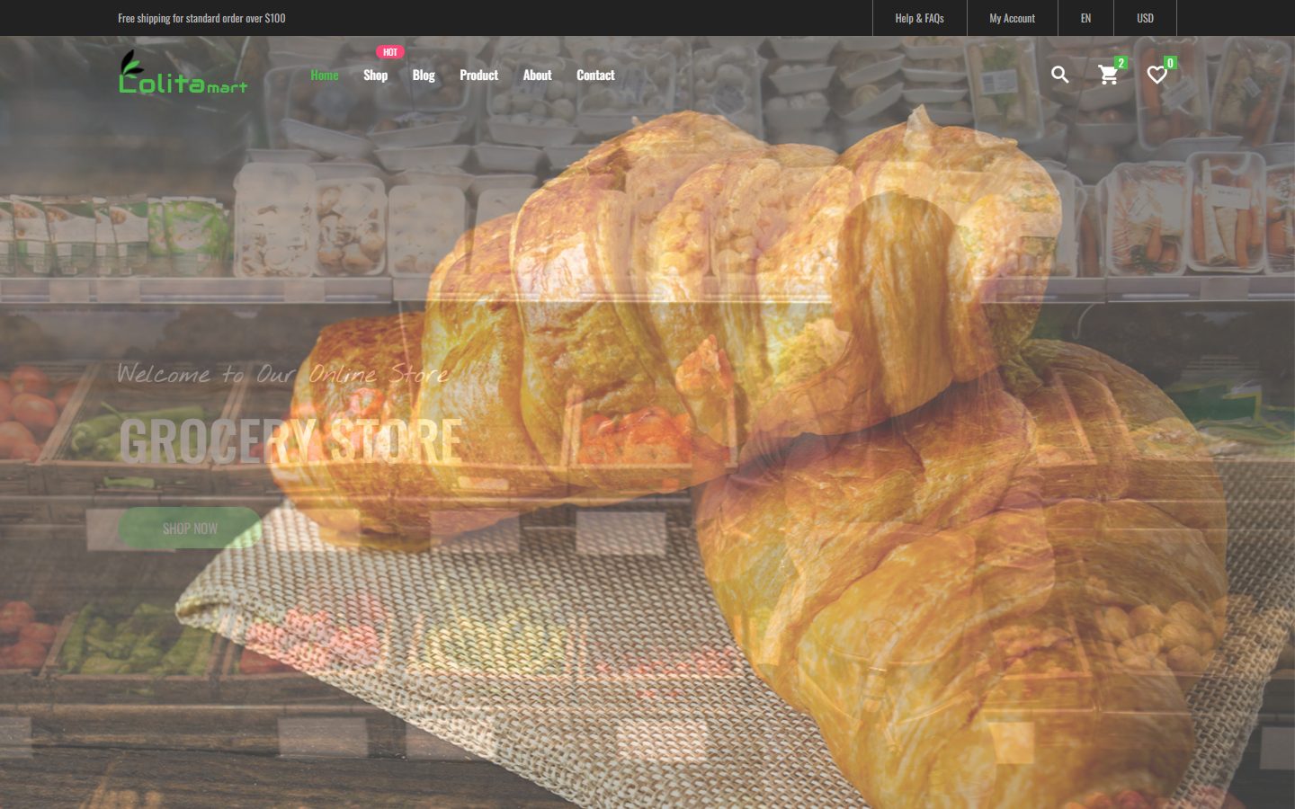 食杂商超购物商城网站模板