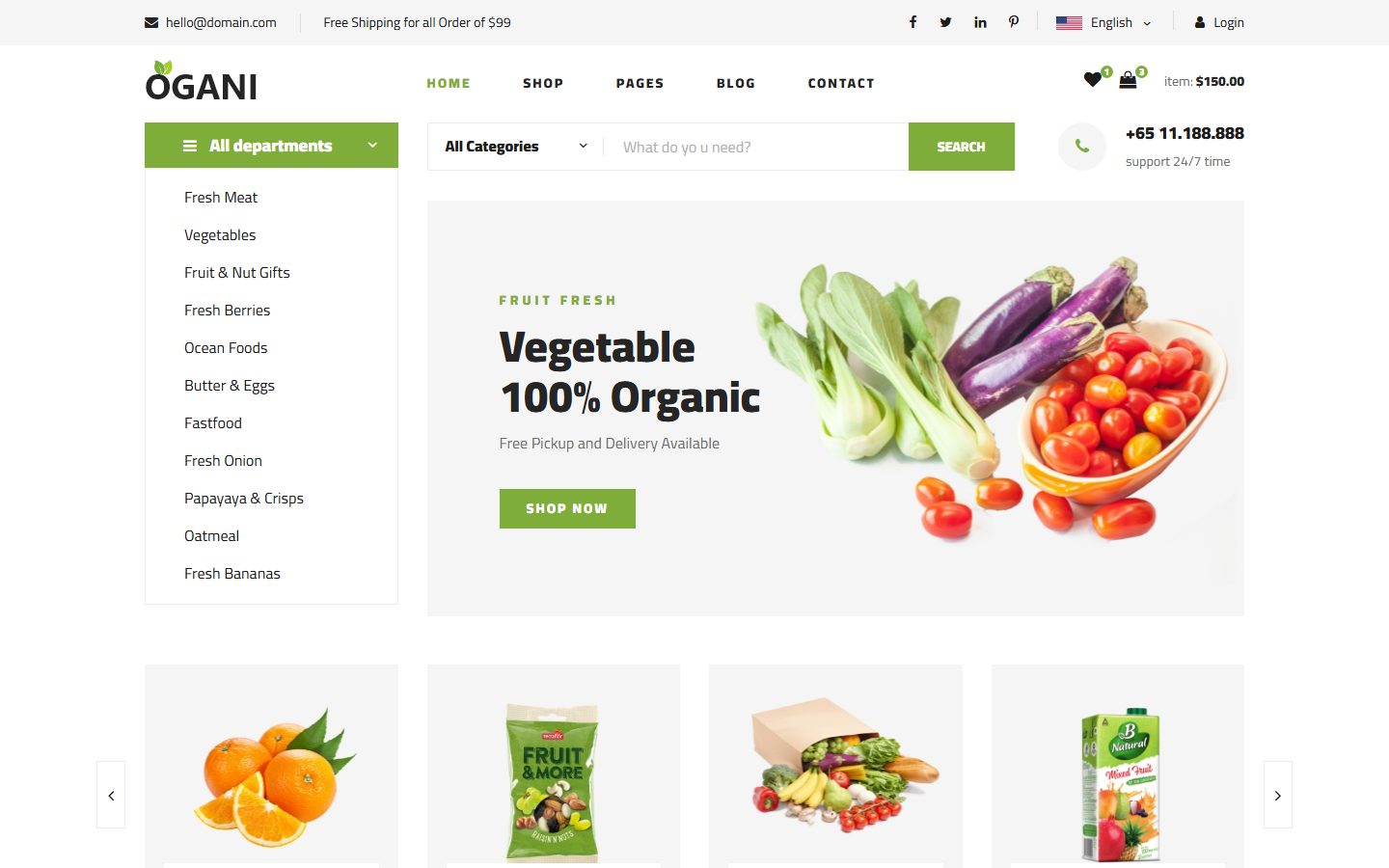 果蔬商城响应式网页模板