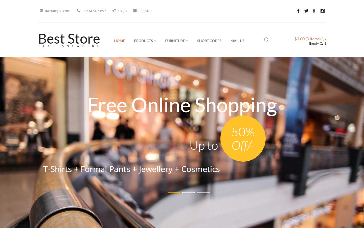网店产品在线销售响应式网页模板