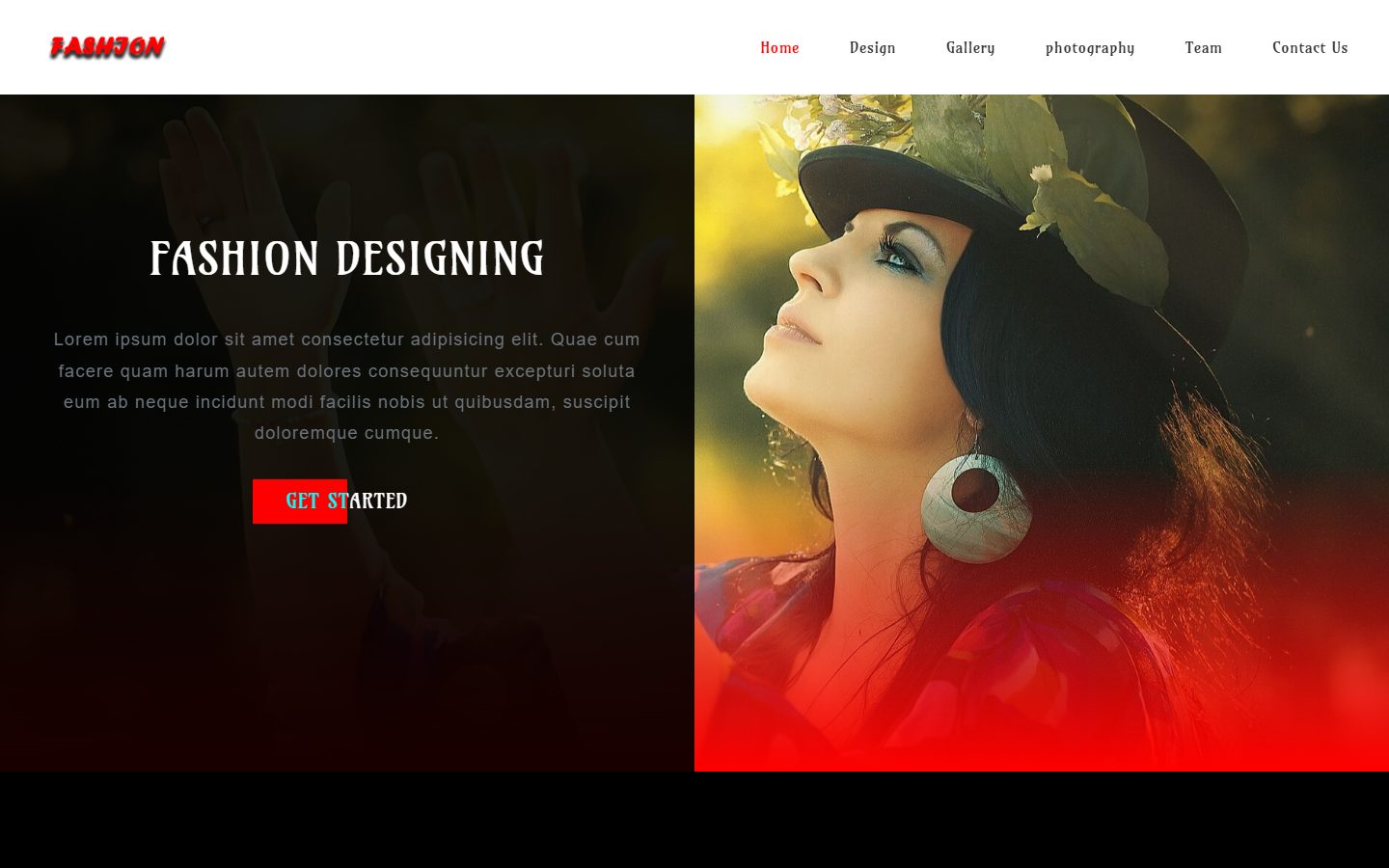 时装设计展示网页模板
