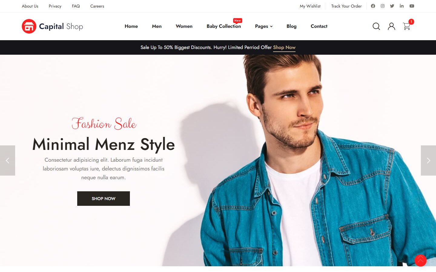 时尚产品商城响应式网页模板