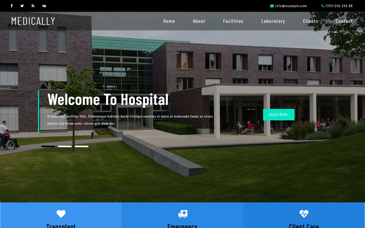 医疗研究中心响应式网页模板