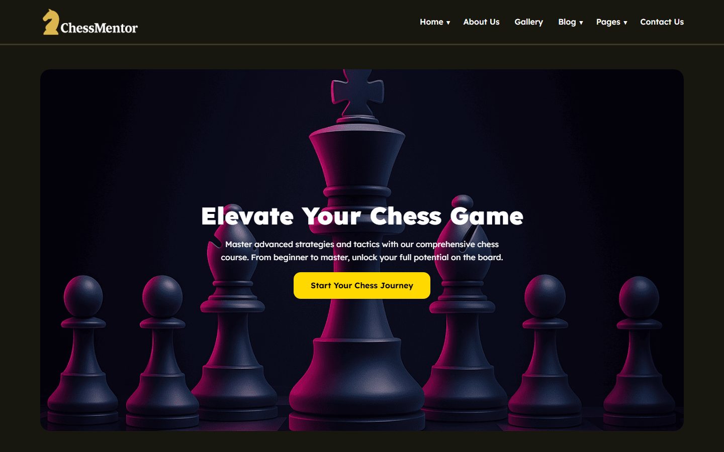 国际象棋教育机构专业网站模板