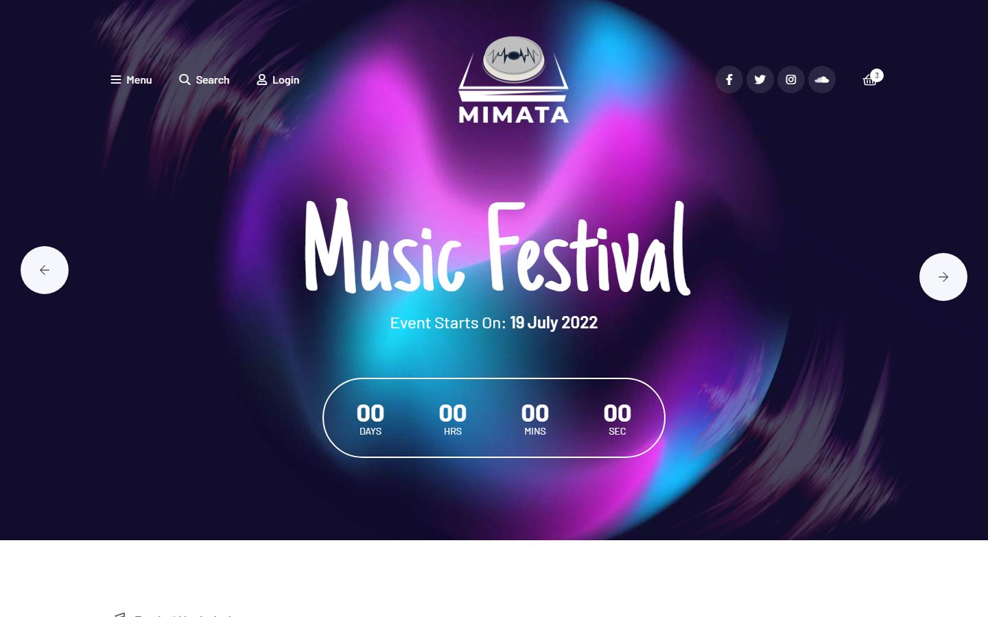 音乐节秀场活动网站模板