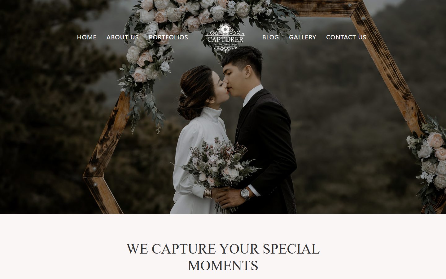 婚礼摄影业务单页面模板