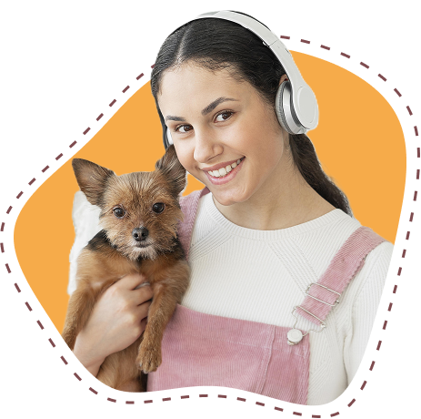 Woman with dog