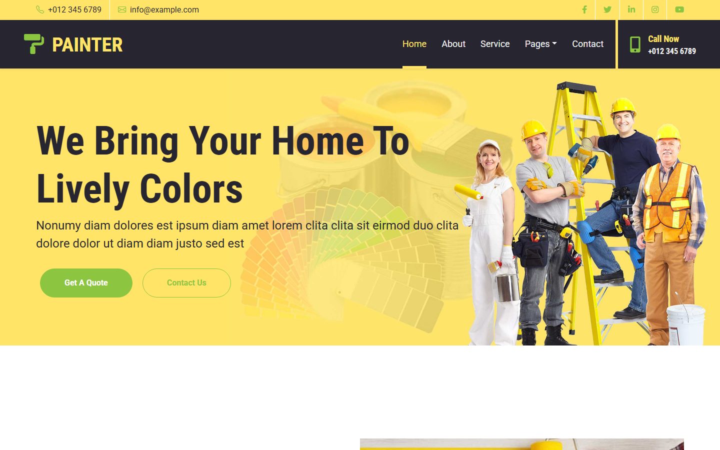 艺术墙漆施工公司网页模板